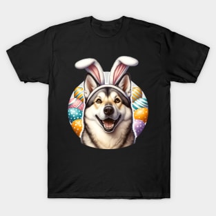 Czechoslovakian Vlcak Enjoys Easter with Bunny Ears T-Shirt